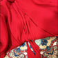 Red floral long satin tulle ball gown birthday party dress evening dress gh4414