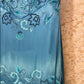 Blaues Blumenkleid, elegantes langes Satin-Ballkleid, Abendkleid, Partykleid, Brautjungfernkleider gh4464
