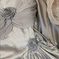 Robe de bal longue en satin à fleurs gris bleu, robe de soirée, robe de remise de diplôme gh4508