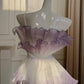 Lila Fee Elegante Schöne Homecoming Kleid Kurze Chiffon Ballkleid Geburtstag Party Kleid Abendkleid gh4411