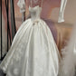 Girlhomeshops - Brautkleid Prinzessin Satin süß klassisch elegant langes Brautkleid exquisite Spitze gh5447