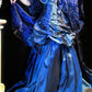 Vintage-style elegant blue taffeta long ball gown gh6845