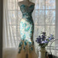 Blue Gorgeous Shiny Exquisite Beaded Long Chiffon Tulle Sequin Ball Gown Evening Gown Party Gown Birthday Gown Date Gown gh4162