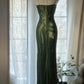 Green Elegant Fashion Exquisite Beaded Strapless Long Chiffon Ball Gown Evening Dress Birthday/Holiday Party Dress Prom Dress gh4066