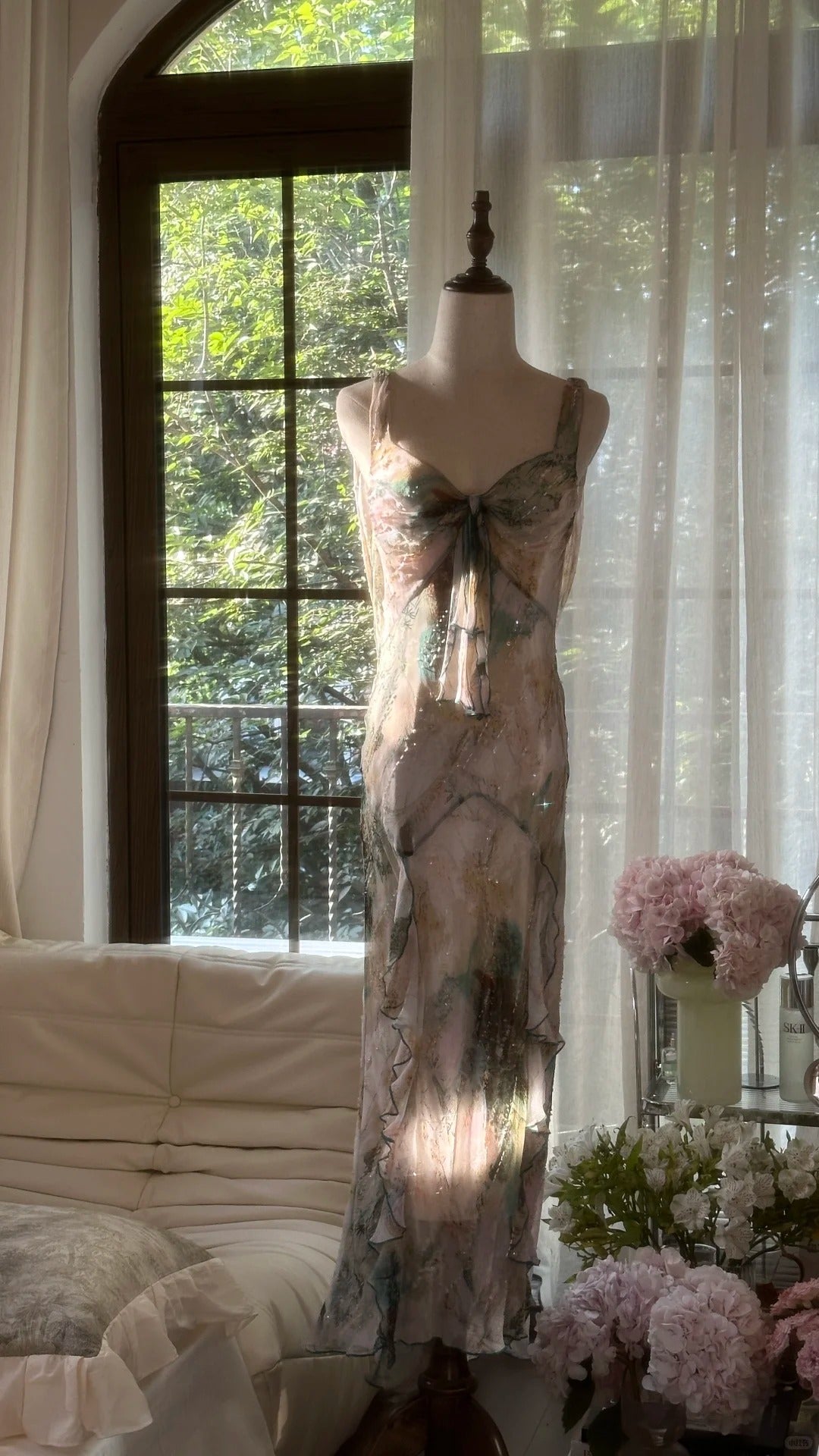 Fee Perlen Elegante Lange Tiered Chiffon Ballkleid Abendkleid Party Kleid gh4752