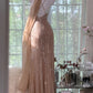 Luxury Sequin Style Cross-Strap Gown | Champagne Gold Tulle Mermaid Maxi Dress for Gala Red Carpet High-End Party Luxury Social Event gh6423