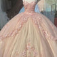 Pink/purple/green sweet lace applique long tulle quinceanera dress Ball gown evening dress gh909