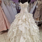 Ivory fashion unique elegant bow A-line long satin tulle princess ball gown evening dress wedding dress adult ceremony dress gh3555