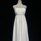 ✨Girlhomeshops-White Spaghetti Strap Chiffon Empire Waist Wedding Gown gh10154