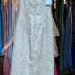 Strapless Ivory Sheath Evening Dress Allover Hand Beaded Swirl Embroidery Formal Gown gh9800
