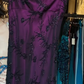 Dark Purple Ombre Spaghetti Straps Evening Gown Cowl Neck Hand Beaded Sheath Long Prom Dress gh9727