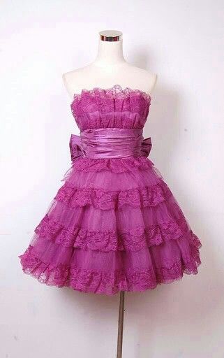 girlhomeshops-Lila und rosa kurzes mehrlagiges Tüll-Prinzessinnen-Heimkehrkleid gh5770