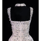 Girlhomeshops - Rosa, exquisites, kurzes Satin-Heimkehrkleid mit Perlen, Geburtstagspartykleid, gh5376