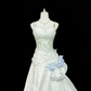 Sage Green Spaghetti Strap Beaded Cinched Waist Slim Sexy Mermaid Skirt Long Romantic Dress, Wedding Gown gh7892