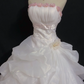 Blush Pink Strapless Long Romantic Wedding Dress, Cinched Waist, Voluminous Princess Skirt gh8342