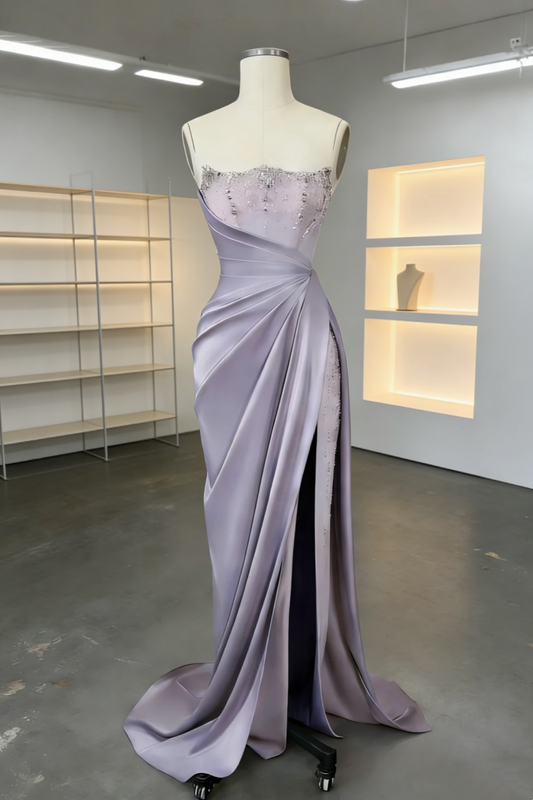 Robe de soirée longue et élégante violette gh6951