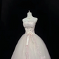 Blush Pink Strapless Rhinestone Cinched Waist Voluminous Princess Skirt Long Romantic Dress, Wedding Gown gh8028