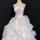 Blush Pink Strapless Long Romantic Gown with Fitted Waist and Voluminous Princess Skirt, Wedding Dress & Bridal Gown gh8293