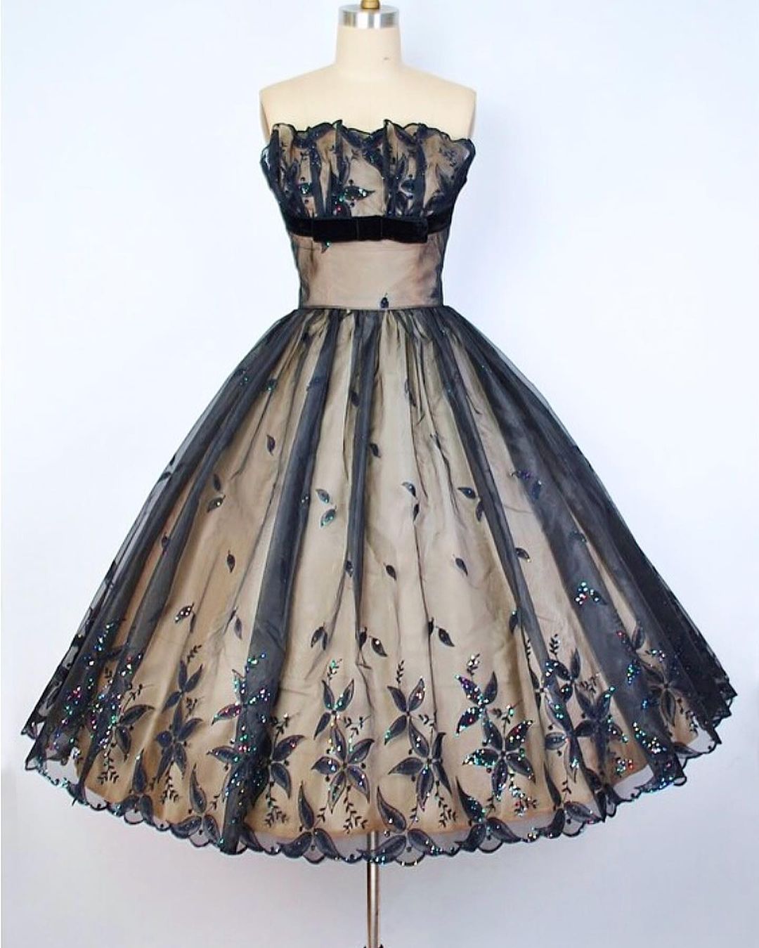 girlhomeshops – Schwarzes, zartes Spitzenkleid aus kurzem Tüll in A-Linie, Geburtstagskleid, Heimkehrkleid, gh5574