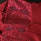 Burgundy Halter Long Evening Gown, Beaded Lace Embroidered Bodice Satin Fitted Sheath Formal Party Dress gh9115