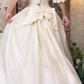 Off‑White Vintage Puff Sleeve Fitted Waist Full Flared Skirt Luxury Prom Gown, Wedding Dress gh8600