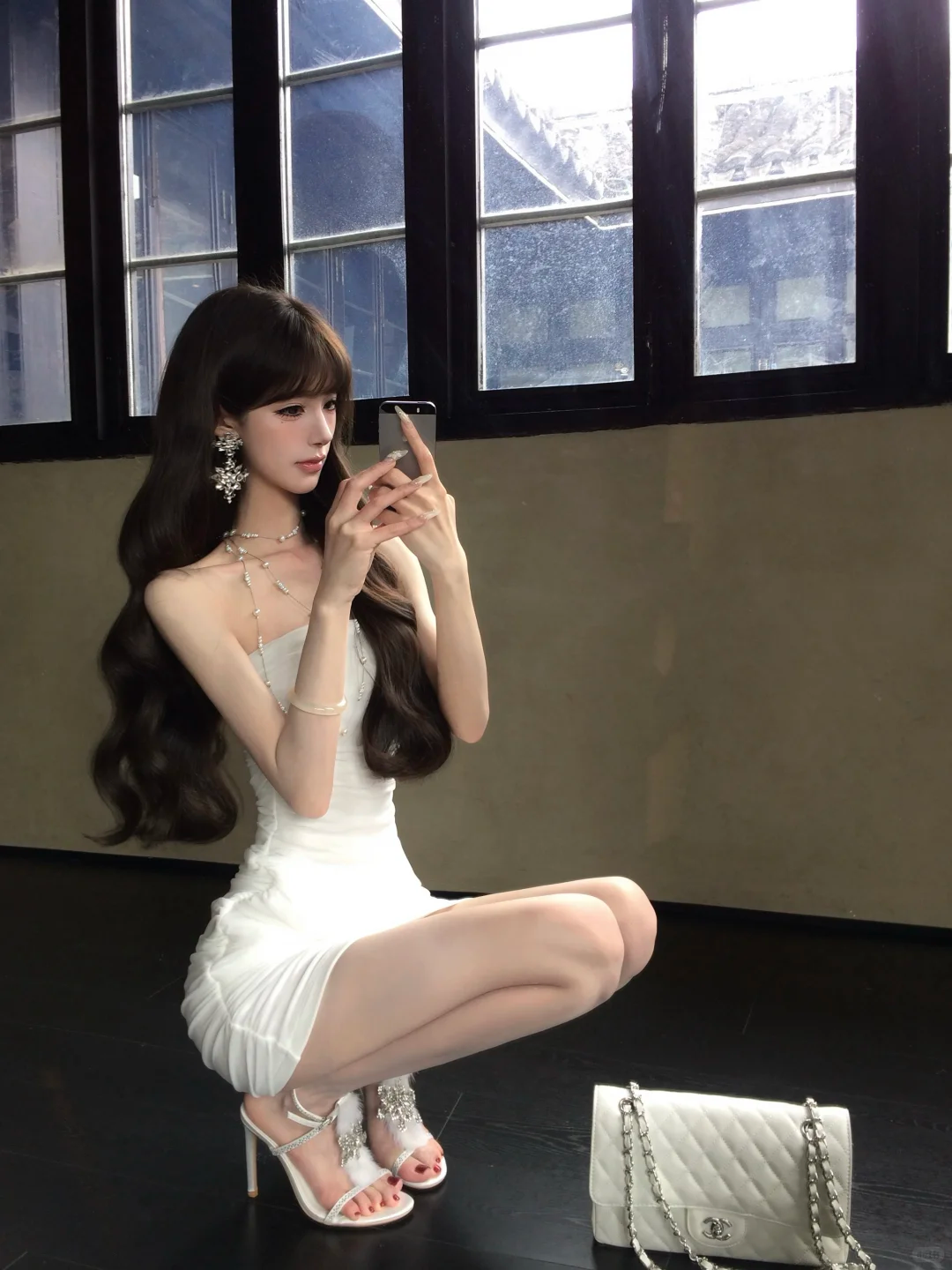 Women Elegant White Strapless Homecoming Dress Ruched Twist Front Bodycon Short Party Dress gh9424