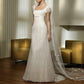 girlhomeshops – Weißes, eckiges Ausschnitt, klassisches, romantisches, elegantes langes Brautkleid aus Spitze, gh5666
