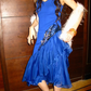 Royal Blue Vintage Sequin Spaghetti Strap Fitted Waist Luxury Prom & Evening Party Dress gh8385