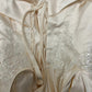 White Delicate Floral Applique Long Satin Ball Gown Evening Gown Wedding Dress gh4292