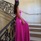 Rosa Lila Sexy A-Linie Spaghettiträger Maxi Party Ballkleid Abendkleid gh3021