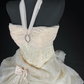 Pale Apricot Halter Neck, Waist-Cinched Slim Evening Gown with Tiered Ruffle Skirt for Parties & Balls gh7160