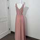 Light Pink Cutout Spaghetti Strap Waist-Cinched Bodycon Long Prom & Evening Gown gh7221