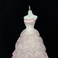 Blush Pink Gradient Spaghetti Straps Cinched Waist Voluminous Princess Skirt Romantic Dress, Wedding Gown gh8030