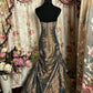 Brown vintage elegant fashion exquisite beaded long floor length satin ball gown, evening gown, party dress gh3926
