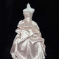 Blush Pink Luxury Satin Strapless, Cinched Waist, Voluminous Skirt, Girly Romantic Dress, Wedding Gown gh8031