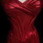 Strapless Bright Red Prom Dress Twisted Sweetheart Neckline Metallic Pleated Formal Gown with Train gh9544