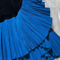 Vintage Luxury Strapless Prom & Evening Party Dress, Black Bodice with Blue Skirt gh8532