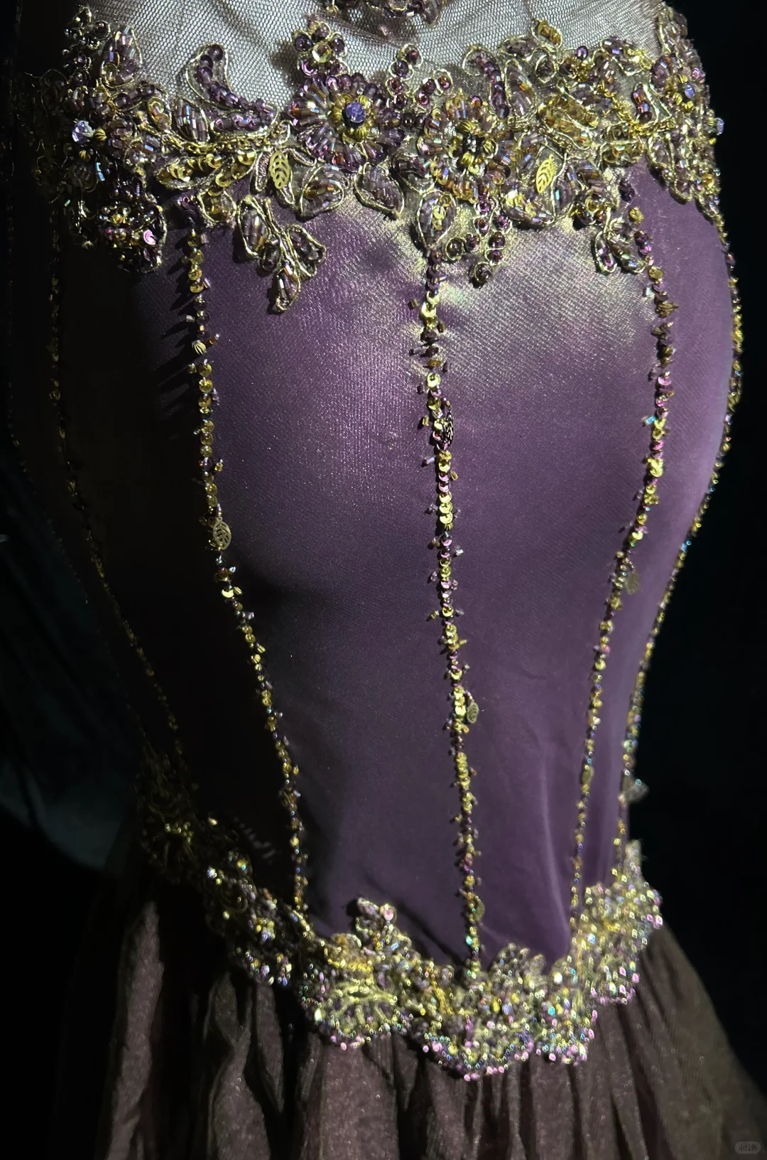 ✨Girlhomeshops-Halter Purple Beaded Mermaid Evening Gown, Sheer Mesh Formal Dress gh10277