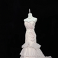 Blush Pink Strapless, Cinched Waist, Slim Fit Sexy Mermaid Skirt Long Romantic Dress, Wedding Gown gh8032