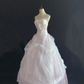 Blush Pink Strapless Romantic Gown with Bow Decoration, Cinched Waist & Voluminous Princess Skirt, Wedding Dress & Bridal Gown gh8206