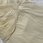 Vintage Elegant Off-White Halter Prom & Evening Party Dress, Fitted Waist Slimming Silhouette gh8572