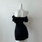 Red/Black Fashion Elegant Ruffle Neckline Short Satin Homecoming Dress Prom Dress Evening Dress Party Dress Ball Gown gh4043