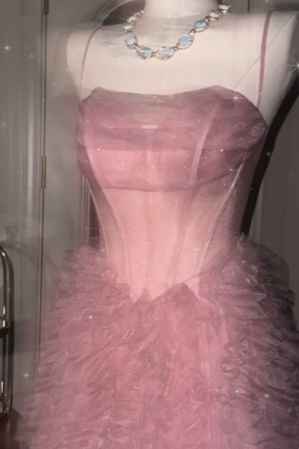 Robe de soirée longue rose brillante et élégante pour remise de diplômes gh6815