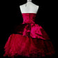 girlhomeshops - Robe d'anniversaire courte rouge, robe en tulle pour la rentrée scolaire gh6140