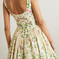 girlhomeshops – Kurzes Chiffon-Heimkehrkleid mit Blumenmuster, Reise- und Urlaubskleid gh5712