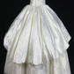 White Strapless Waist-Cinched Voluminous Skirt Gown | For Birthday & Graduation Parties gh7163