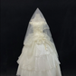 Off-White Off-the-Shoulder Luxury Romantic Gown with Cinched Waist & Voluminous Princess Skirt, Wedding Dress gh8122