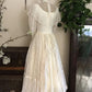 Girlhomeshops - Robe à manches longues, col mi-haut rétro, élégante robe de mariée longue en tulle et dentelle raffinée gh5853
