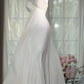 White Strapless Sweetheart Heavy Beaded High Waist Chiffon A-Line Evening Dress, Prom Gown gh9520