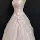 Blush Pink Strapless Elegant Romantic Gown With Fitted Waist And Fluffy Princess Skirt, Wedding Dress & Bridal Gown gh8299